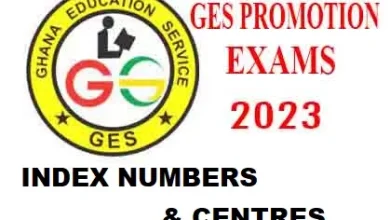 2023 GES Promotion Exams Index Numbers