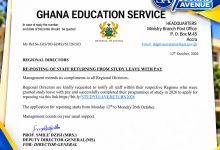 GES study leave reposting 2026 official circular announcing the October 12–26 application period for eligible staff.